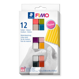 FIMO Soft Modelling Clay 12 x 25 g Fashion colours in der Gruppe Basteln & Hobby / Basteln / Modellieren bei Pen Store (126653)