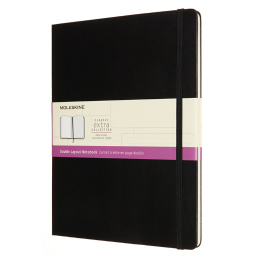 Classic Hard Cover Double Layout XL Black in der Gruppe Papier & Blöcke / Schreiben und Notizen / Notizbücher bei Pen Store (126740)