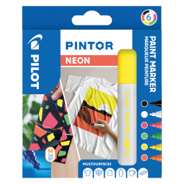 Pintor Medium 6er-Etui Neon in der Gruppe Stifte / Künstlerstifte / Marker bei Pen Store (126809)