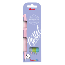 Fude Touch Sign Pen 4er-Set Pastel in der Gruppe Basteln & Hobby / Kalligrafie / Lettering Set bei Pen Store (126980)