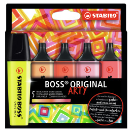Boss Arty Warme Farben 5er-Pack in der Gruppe Stifte / Etikettierung und Büro / Textmarker bei Pen Store (127813)