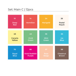 Marker Main Tones C 12er-Set in der Gruppe Stifte / Künstlerstifte / Filzstifte bei Pen Store (127821)