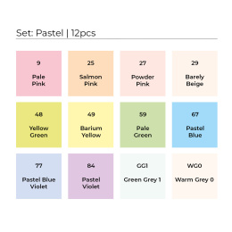 Marker Pastel Tones 12er-Set in der Gruppe Stifte / Künstlerstifte / Filzstifte bei Pen Store (127823)