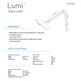 Lumi Task Lamp in der Gruppe Basteln & Hobby / Hobbyzubehör / Beleuchtung bei Pen Store (127938)