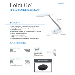 Foldi Go Lamp in der Gruppe Basteln & Hobby / Hobbyzubehör / Beleuchtung bei Pen Store (127939)