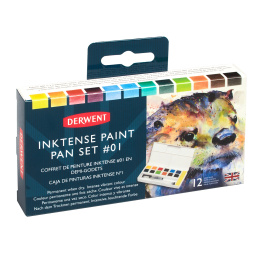 Inktense Paint Pan Set Studio 12 1/2-Näpfe in der Gruppe Künstlerbedarf / Künstlerfarben / Aquarell bei Pen Store (128192)