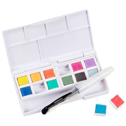 Pastel Shades Paint Pan Set 12 1/2-Näpfe in der Gruppe Künstlerbedarf / Künstlerfarben / Aquarell bei Pen Store (128195)