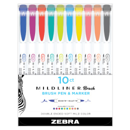 Mildliner Brush Nr1 10-pack in der Gruppe Stifte / Künstlerstifte / Pinselstifte bei Pen Store (128202)