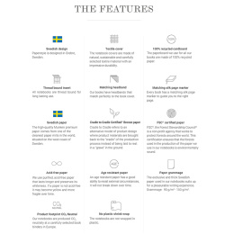 Notebook A4 Liniert Black in der Gruppe Papier & Blöcke / Schreiben und Notizen / Notizbücher bei Pen Store (128459)