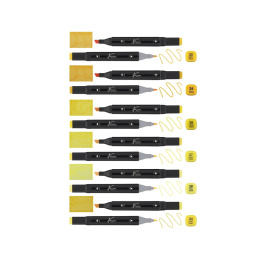 Dual-tip Markers 6-set Gelb in der Gruppe Stifte / Künstlerstifte / Filzstifte bei Pen Store (128522)