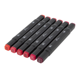 Dual-tip Markers 6-set Rot in der Gruppe Stifte / Künstlerstifte / Filzstifte bei Pen Store (128524)