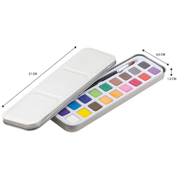 Aquarellfarben-Set 18 Farben + pinsel in der Gruppe Künstlerbedarf / Künstlerfarben / Aquarell bei Pen Store (128538)