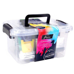 Acryl Starter 9-set (75 ml) + 6 pinseln in der Gruppe Künstlerbedarf / Künstlerfarben / Acrylfarbe bei Pen Store (128539)