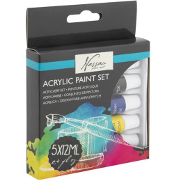 Acrylfarben 12 ml 5-set in der Gruppe Künstlerbedarf / Künstlerfarben / Acrylfarbe bei Pen Store (128543)