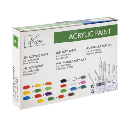 Acrylfarben 120 ml 6-set Basic in der Gruppe Künstlerbedarf / Künstlerfarben / Acrylfarbe bei Pen Store (128548)