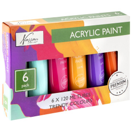 Acrylfarben 120 ml 6-set Trendy in der Gruppe Künstlerbedarf / Künstlerfarben / Acrylfarbe bei Pen Store (128549)