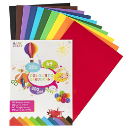 Farbkarton 300g A4 20 Blatt in der Gruppe Kids / Spaß und Lernen / Zeichenblöcke und Papier für Kinder / Buntes Papier für Kinder bei Pen Store (128572)