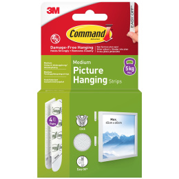 Command Bilder-Montage Strips Medium 4 st in der Gruppe Basteln & Hobby / Organisieren / Rahmen / Bilderaufhängung bei Pen Store (128611)