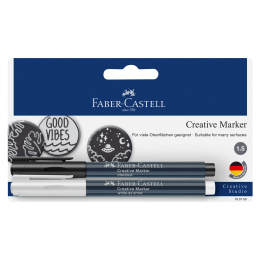 Creative Marker Set Schwarz/Weiß in der Gruppe Stifte / Schreiben / Fineliner bei Pen Store (128727)