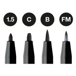 PITT Artist 4er-Pack Black in der Gruppe Stifte / Schreiben / Fineliner bei Pen Store (128740)