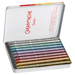 Neocolor I Pastellkreiden Metall 10er-Set in der Gruppe Künstlerbedarf / Buntstifte und Bleistifte / Ölpastellkreide bei Pen Store (128892)