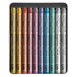 Neocolor I Pastellkreiden Metall 10er-Set in der Gruppe Künstlerbedarf / Buntstifte und Bleistifte / Ölpastellkreide bei Pen Store (128892)