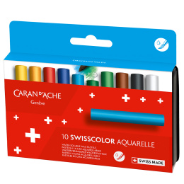 Swisscolor Aquarelle Pastellkreiden 10er-Set in der Gruppe Künstlerbedarf / Buntstifte und Bleistifte / Ölpastellkreide bei Pen Store (128916)