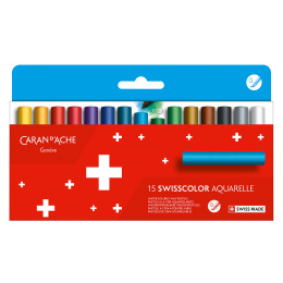 Swisscolor Aquarelle Pastellkreiden 15er-Set in der Gruppe Künstlerbedarf / Buntstifte und Bleistifte / Ölpastellkreide bei Pen Store (128917)