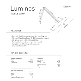 Luminos Table Lamp in der Gruppe Basteln & Hobby / Hobbyzubehör / Beleuchtung bei Pen Store (129122)