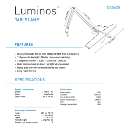 Luminos Table Lamp in der Gruppe Basteln & Hobby / Hobbyzubehör / Beleuchtung bei Pen Store (129122)
