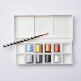 Cotman Aquarellfarbe Metallic Set 8 ½ - Näpfe in der Gruppe Künstlerbedarf / Künstlerfarben / Aquarell bei Pen Store (129129)