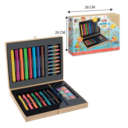 Kinder-Holzfarbkoffer, 33dlg in der Gruppe Kids / Stifte für Kinder / Buntstifte für Kinder bei Pen Store (129334)