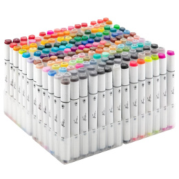 Dual Tip Marker in Aufbewahrungstasche, 168 stk in der Gruppe Stifte / Künstlerstifte / Marker bei Pen Store (129348)