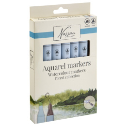 Watercolour Marker Set Dual Tip, 6 tlg Wald in der Gruppe Stifte / Künstlerstifte / Aquarellstifte bei Pen Store (129350)