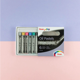 Ölpastel Metallic 6er-Set in der Gruppe Künstlerbedarf / Buntstifte und Bleistifte / Ölpastellkreide bei Pen Store (129514)