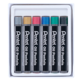 Ölpastel Metallic 6er-Set in der Gruppe Künstlerbedarf / Buntstifte und Bleistifte / Ölpastellkreide bei Pen Store (129514)