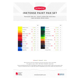 Inktense Paint Pan Set Studio 24 1/2-Näpfe in der Gruppe Künstlerbedarf / Künstlerfarben / Aquarell bei Pen Store (129546)