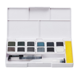 Tinted Charcoal Paint Pan Set 12 1/2-Näpfe in der Gruppe Künstlerbedarf / Künstlerfarben / Aquarell bei Pen Store (129568)