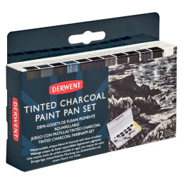 Tinted Charcoal Paint Pan Set 12 1/2-Näpfe in der Gruppe Künstlerbedarf / Künstlerfarben / Aquarell bei Pen Store (129568)