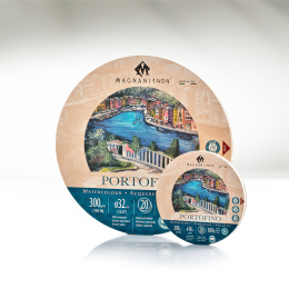 Aquarellpapier Rund Portofino 100% Baumwolle 300g 16cm 20 Sheets in der Gruppe Papier & Blöcke / Künstlerblöcke / Aquarellpapier bei Pen Store (129656)