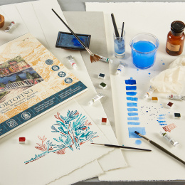 Aquarellpapier Portofino 100% Baumwolle 300g Satin 18x26cm 20 Sheets in der Gruppe Papier & Blöcke / Künstlerblöcke / Aquarellpapier bei Pen Store (129683)