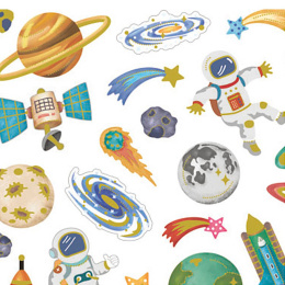 Stickers Weltraum 1 blatt in der Gruppe Kids / Spaß und Lernen / Stickers bei Pen Store (129993)