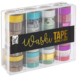Washi Tape im Vorratsbehälter 40 stk #3 in der Gruppe Basteln & Hobby / Hobbyzubehör / Washi Tape bei Pen Store (130036)