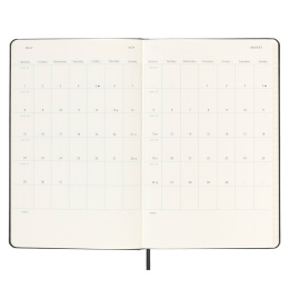 12M Weekly Notebook Hardcover Large Black in der Gruppe Papier & Blöcke / Kalender und Terminkalender / 12 Monate Tageskalender bei Pen Store (130170)