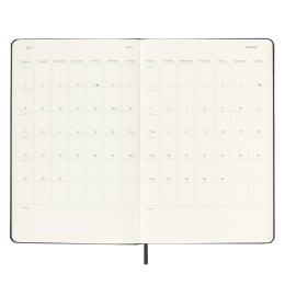 12M Weekly Planner Horizontal Hardcover Large Black in der Gruppe Papier & Blöcke / Kalender und Terminkalender / 12 Monate Tageskalender bei Pen Store (130173)