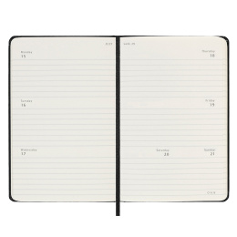 12M Weekly Planner Horizontal Hardcover Pocket Black in der Gruppe Papier & Blöcke / Kalender und Terminkalender / 12 Monate Tageskalender bei Pen Store (130174)