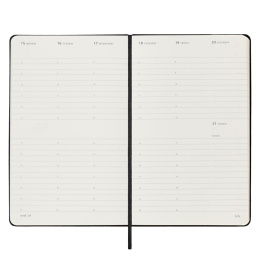12M Weekly Planner Vertical Hardcover Large Black in der Gruppe Papier & Blöcke / Kalender und Terminkalender / 12 Monate Tageskalender bei Pen Store (130175)