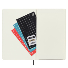 12M Weekly Notebook Horizontal Softcover Large Black in der Gruppe Papier & Blöcke / Kalender und Terminkalender / 12 Monate Tageskalender bei Pen Store (130203)
