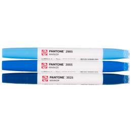 Marker 3er Set Blue in der Gruppe Stifte / Künstlerstifte / Marker bei Pen Store (130480)