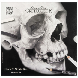 Black & White Box Zeichnungssatz Blechdose 25 Stk in der Gruppe Künstlerbedarf / Buntstifte und Bleistifte / Grafit- und Bleistifte bei Pen Store (130583)